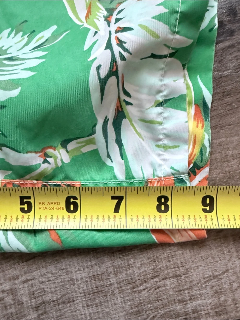 Polo by Ralph Lauren Green Topical Floral 9” Swim‎ Shorts,M